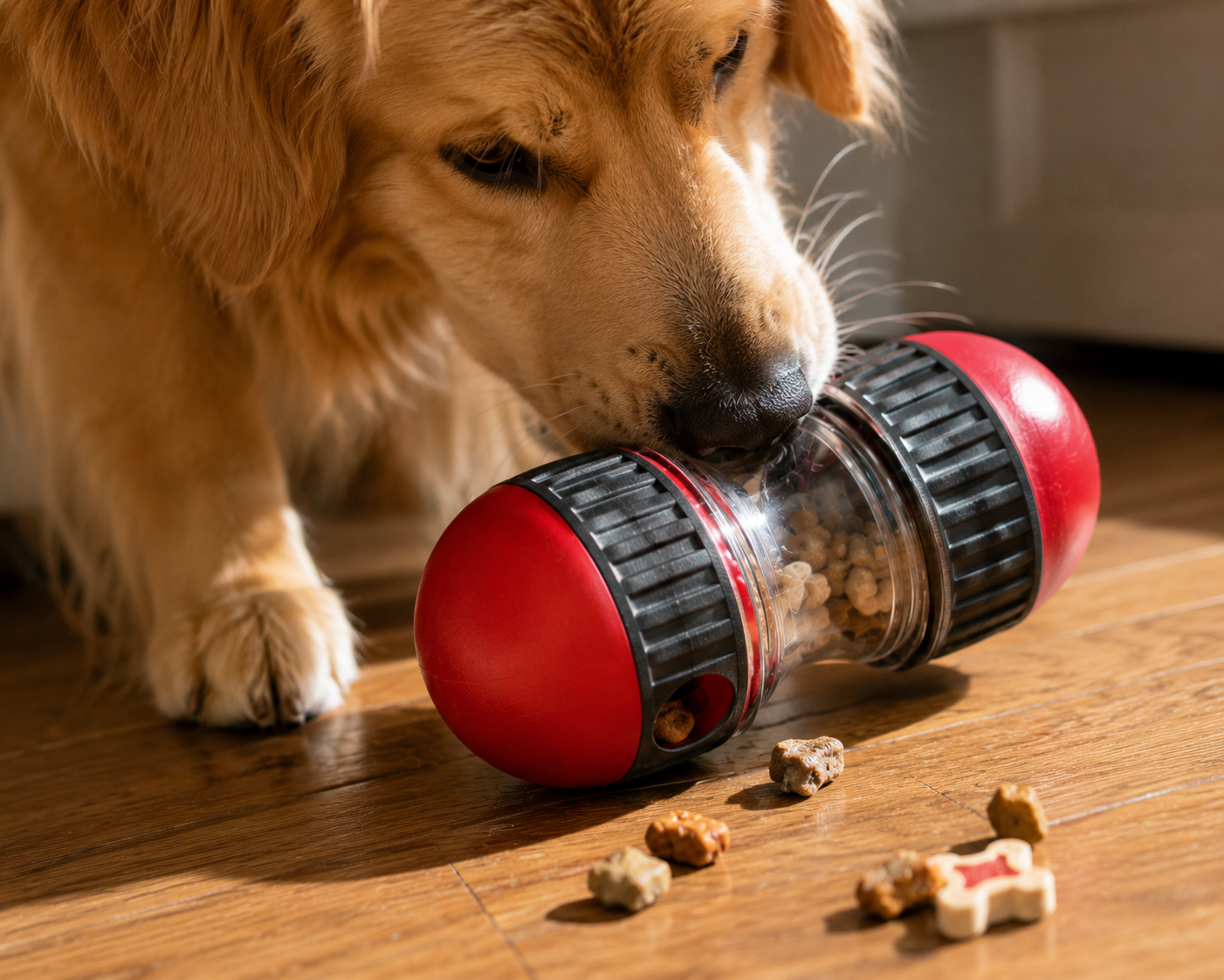 Interactive Food Dispensing Dog Toy Puzzle